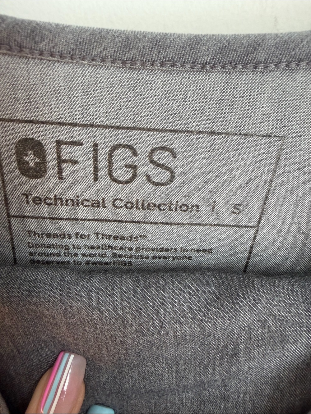 FIGS Technical Collection Scrub Set Gray Heather Women’s Top S Pants XS Jogger - Picture 6 of 13